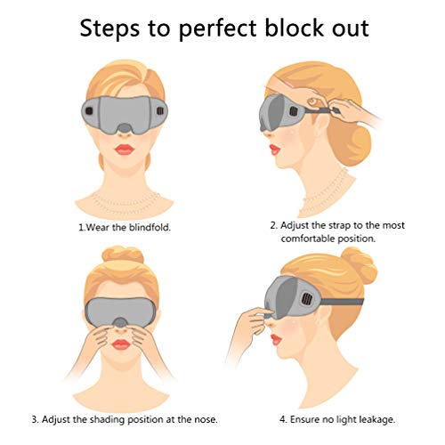 PRETTY SEE Sleep Mask 3D Blindfold Eye Mask for Women and Men Sleeping mask with Noise-Proof Earplugs and Storage Bag, Suitable for Travel, Nap and Deep Sleep, Black - Thumbnail 6
