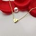 MOMOL Initial Heart Necklace 18K Gold Plated Stainless Steel Small Dainty Heart Pendant Necklace Personalized Name Necklace Tiny Letter Charm Necklace for Women