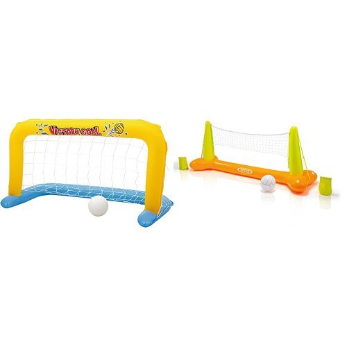 Bestway Waterpolo Frame Inflatable Game - Yellow & Intex - 56508 - Pool Volleyball Game Set Set