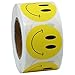 Hybsk 500pcs Yellow Smiley Face Stickers 1.5 inch Happy Face Stickers Teacher Reward Kids Encourage Labels