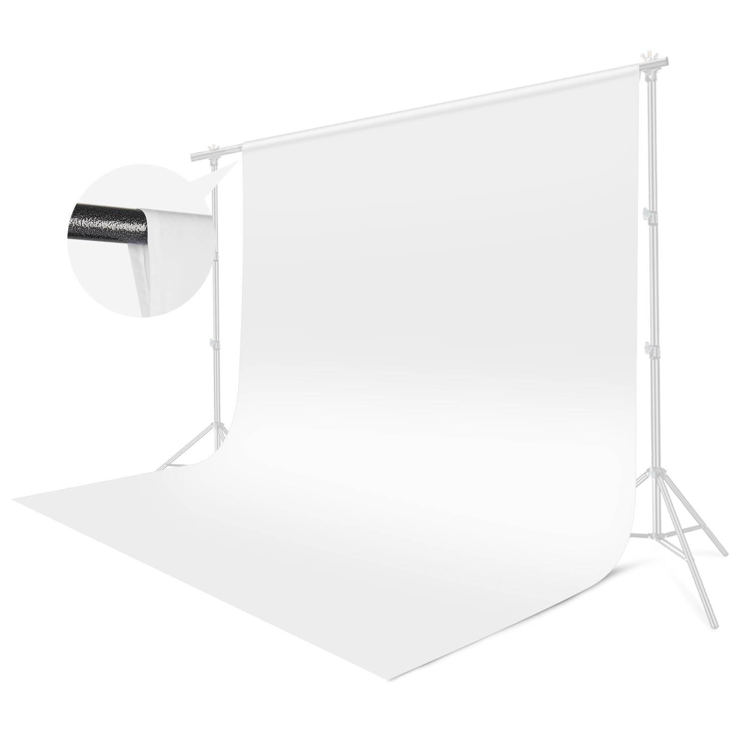 White Backdrop for Photoshoot, 10x10 ft Photo Backdrop Curtain Double-Side for Photography, Polyester Fabric White Background Screen for Photographic Studio Baby Picture Party Prop (Backdrop Only)