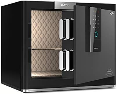 Yale lock Metal safe mini fingerprint safe office cash box smart anti-theft safe intelligent automatic lock (Color : Black, Size : 38 * 31 * 35cm)