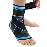 Plantar Fasciitis Ankle Brace Sock, Compression Achilles Tendon Support Sleeve with Adjustable Strap for Eases Swelling,Joint Pain Foot Pain Relief from Heel Spurs