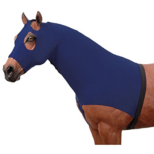 Tough 1 Spandex Mane Stay Hood, Navy Blue, Medium