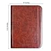 IVESIGN Faux Leather Briefcase Business Padfolio Portfolio with Calculator and Writing Pad, Professional Interview Padfolio with Zippered Closure, Interior 10.1 Inch Tablet Sleeve Brown