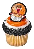 24 ~ NBA Chicago Bulls Rings ~ Designer Cake/Cupcake Topper ~ New!!!!!