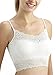 Anny Women's Stretch Lace Half Cami Crop Top Off White Size Small