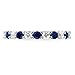 Metal Factory Sz (8) 3.50MM Sterling Silver 925 White & Blue CZ Eternity Engagement Wedding Band Ring