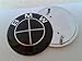 BMW ALL Whole Black Emblem Badge Logo for Hood Front & Trunk Rear 82mm 3.23 inch, 2 pins at the back