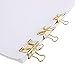 Z ZICOME 50 Pack Binder Paper Clips, Gold, Assorted Sizes (1-1/4 inch, 1 inch, 3/4 inch)