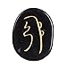TGS Gems® Healing Crystals - 4pcs Engraved Chakra Black Obsidian Stone Palm Stone Crystal Reiki Symbols
