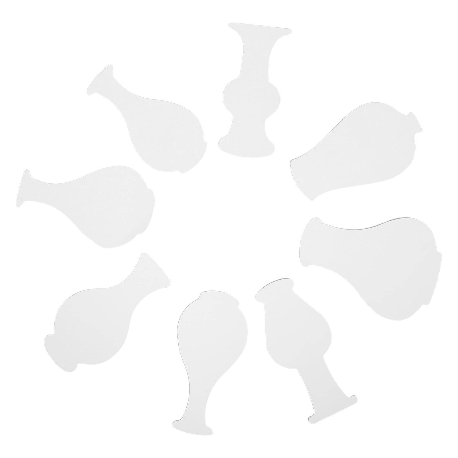 Hemobllo 16Pcs DIY Chinese Blue and White Porcelain Vase Paper Cutouts, Cultural Art Craft Kits for Kids & Adults, 8 Unique Shapes for Painting, Coloring, Home Decor, Educational Art Project