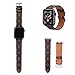 New Luxury Style Wrist Band Compatible Watch Band 42mm 44mm Fashion PU Leather Fit for iWatch Sport Series Strap Replacement for Women Men(Brown)