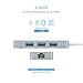 Letscom USB-C to USB 3.0 Portable Data Hub with Thunderbolt 3 to Network Adapter Ethernet Port and 3 USB 3.0 Ports, for Macbook Pro, XPS, Google Pixelbook and More Type C Devices, Silver