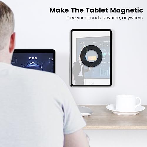 Nillkin Tablet Wall Mount Magnetic iPad Wall Mount for Home Office Gym, Tablet Holder Car Magnet Compatible with iPad, iPad Mini, iPad Air, iPad Pro and Most Tablets - Black