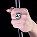 MASOP Anti Allergy 316L Stainless Steel Ring Man Synthetic Aquamarine Crystal Engagement Wedding Jewelry