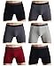KAYIZU Men's Underwear Soft Stretch Boxer Brief (6-Pack) Large