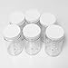 32 Oz Plastic Jars with lids, wide mouth, Bulk Pack of 6, Clear Round Jar & White Lid,-Made in USA