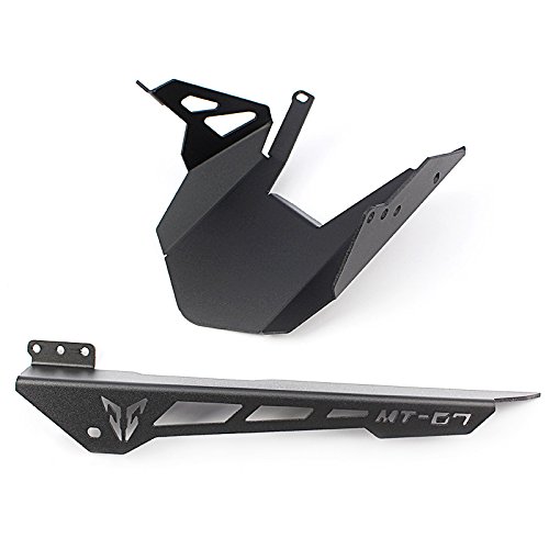 FATExpress for 2014-2017 Yamaha FZ07 MT07 Motorcycle Aluminum Rear Mudguard Fender Tire Hugger Chain Guard Cowl MT FZ 07 FZ-07 MT-07 2015 2016 (Black) - Thumbnail 6