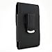Black Leather Carry Case Side Cover Belt Holster Swivel Clip for BlackBerry Key2 - BlackBerry Key2 LE - BlackBerry KEYone