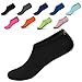 EQUICK Water Socks Durable Aqua Fins Barefoot Shoes New Version Updated Size Beach Pool Swim Surf Yoga Exercise,CTF03,black,M