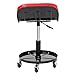 RTJ 300 lbs Capacity Pneumatic Mechanic Roller Seat Adjustable Rolling Stool, Red