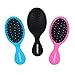 FIXBODY Mini Pocket Detangling Hair Brush, 3 Pack Soft Ball Tipped Nylon Pin Handheld Massage Paddle Hair Comb for Adults & Kids All Hair Types
