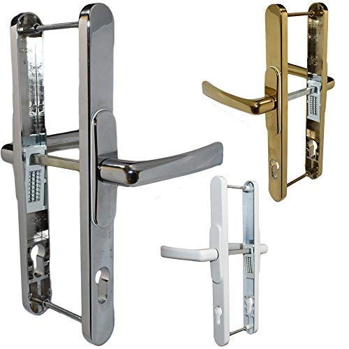 Universal Flexi UPVC Repair Door Handle Set Adjustable 92mm 68mm 62mm PZ Lever (Chrome)