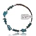 $100Tag Natural Turquoise Certified Navajo Native Adjustable Wrap Bracelet 12867 Made by Loma Siiva
