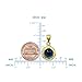 Sterling Silver 18 Karat Gold Overlay Greek Key Theme Double Sided Evil Eye Pendant Charm