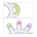 QAZANMAQ Teething Toys Silicone Baby Teether BPA Free Teething Ring Pain Relief Food Grade Chew Toy for Teething with Pacifier Clip