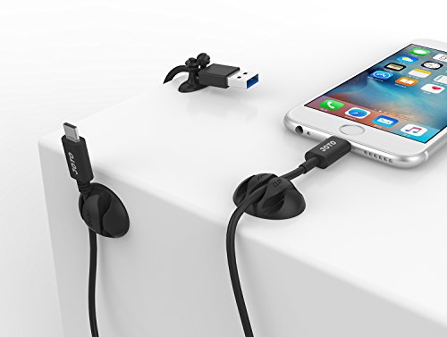 image for JOTO Cable Clips Cord Management Organizer, Wall Desk Desktop Cable Wi