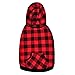 PAWZ Road Dog Coat Plaid Dog Sweater British Style Dog Vest Windproof Dog Jacket Dog Winter Clothes for Small Medium Large Dogs Red Small