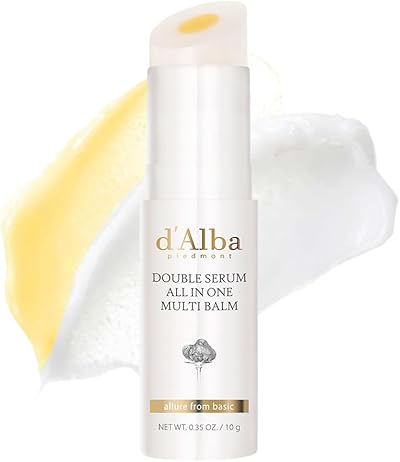 d'alba | Italian White Truffle Double Serum All-in-one Multi Balm, vegane Hautpflege, 3-in-1-Behandlung mit weißen Trüffeln zur Faltenverbesserung, Stick Eye Treatment Balm, Koreanische Hautpflege