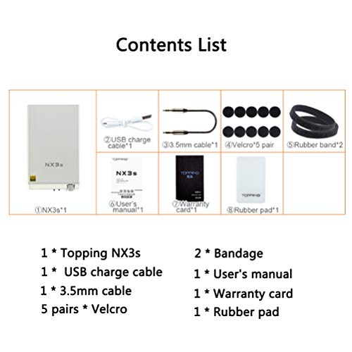 Topping NX3s Portable HiFi Headphone Amplifiers OPA2140 LME49720 USB Bass Gain Digital Audio Power Amplifier(Silver)