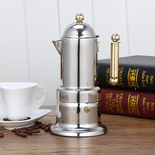 Dreamyth-Winter Coffee Pot,Stainless Steel Moka Espresso Coffee Latte Maker Percolator Stove Top Pot