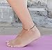Om anklet, dainty black cord anklet with silver Om charm, ankle bracelet, gift for her, minimalist jewelry, beach, yoga, hindu, summer
