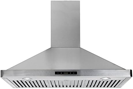 Bourkeliving Kitchen 36" Stainless Steel Wall Mount Range Hood Baffle Filters Stove Vent WL-0034490