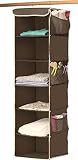 Simple Houseware 6 Shelves Hanging Closet Organizer, Bronze