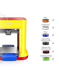 Impresora 3D da Vinci miniMaker, volumen de construcción de 6 pulgadas x 6 pulgadas x 6 pulgadas (incluye 300 g de filamento PLA, herramientas para mantenimiento, cinta de lecho de impresión, 3D Filles Access, software 3D Design CAD)