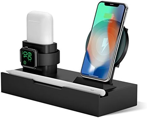 Wireless Charging Station, Tendak 4 in 1 Wireless Charging Stand with 2 USB Charging Port Dock Holder for Airpods 1/2 Apple Watch 4/3/2/1 iPhone 8/X/XS/XR/Xs Max Samsung Galaxy S9 S8 and All Qi Phones