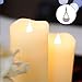 3D Moving Flame Led Candle With Timer by Simplux,3x9 Inch,Ivory