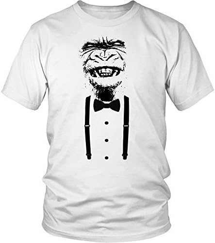 Gorilla with a bowtie - Medium White Unisex T-Shirt