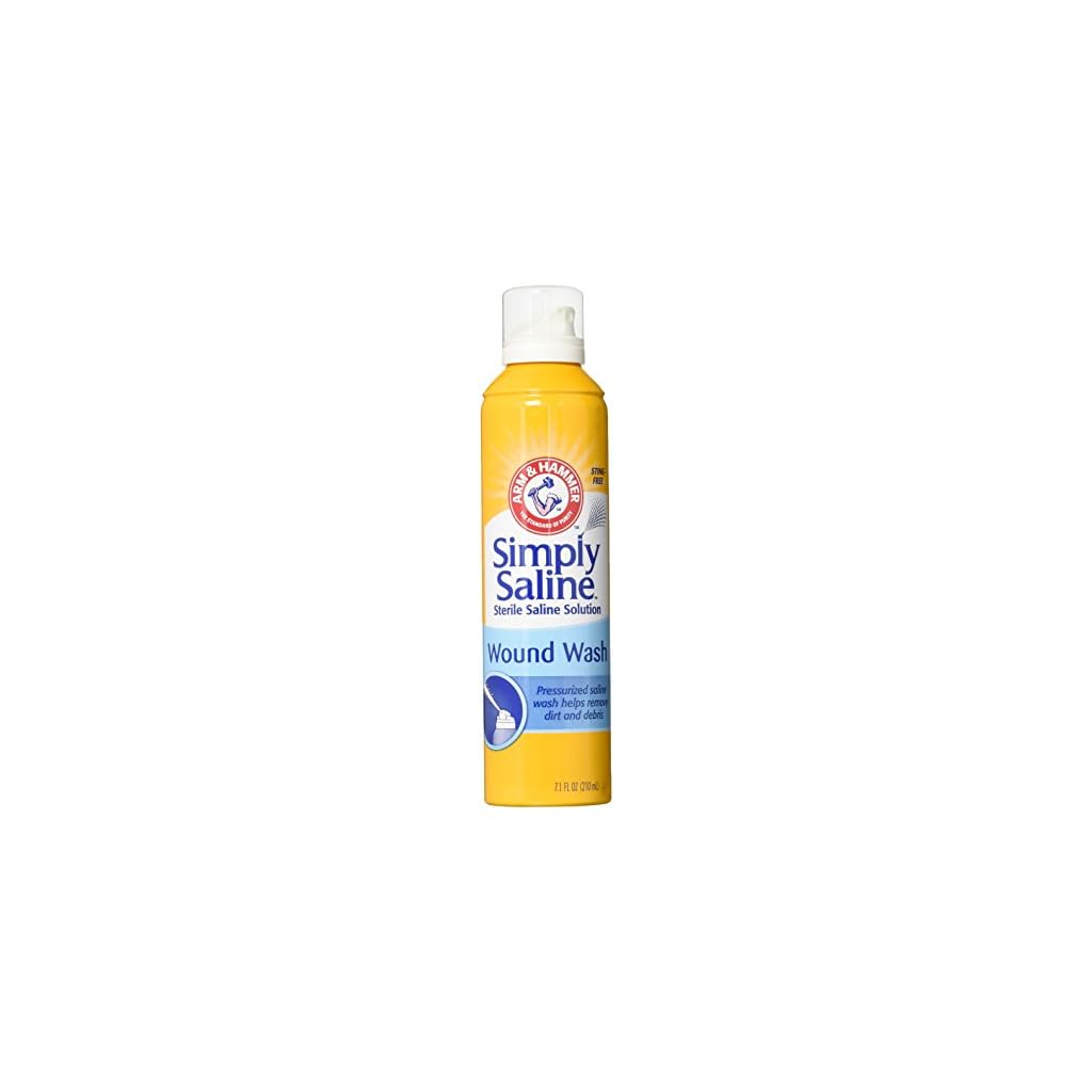 Arm & Hammer Simply Saline Wound Wash Helps Remove Dirt and Debris, 7.1 Fl Oz (Pack of 4)