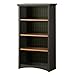 South Shore 4-Shelf Storage Bookcase, Ebony and Spice, Wood