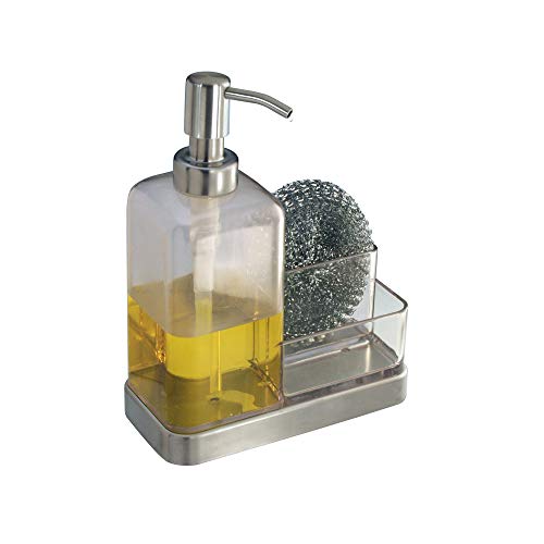 iDesign 67080 Forma Plastic Soap Pump with Caddy, Dispenser with
