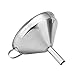 5.5-Inch Stainless Steel Large Funnel with Detachable Strainer/Filter for Cooking Oil and Transmission Liquid and Powder, Food Grade Metal Kitchen Funnels