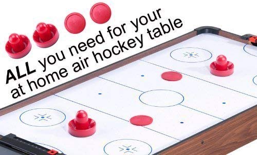 Mini Air Hockey Replacement Set Value Pack Set of Two Red Air Hockey Pushers and Four 2 Inch Red Pucks I Epic Gifts