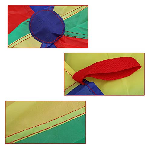 image for Uglyfish Kids Play Parachute - 6 ft Rainbow Play Parachute for Kids wi