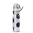 efiLneerG Insulated Sports Water Bottle with Spray Mist and Sip Kids Cool Misting Soccer Water Bottles School for Boys Girls Gym Cycling Climbing 20 OZ, Leak Proof Squeeze Cold Waterbottle